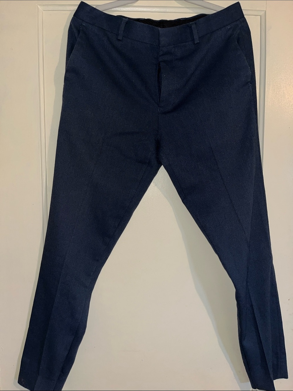 Topman Dark Navy Dress Trousers